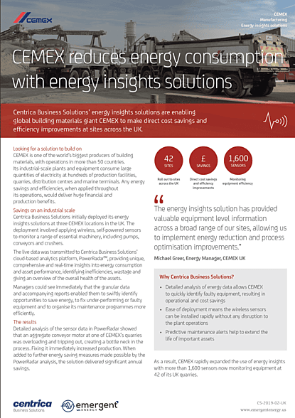 Cement company makes direct cost savings and efficiency improvements across  faciilities